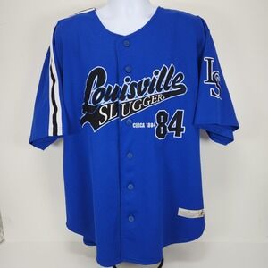Louisville Slugger MLB Baseball‎ Jersey Blue Red White Mens 2XL